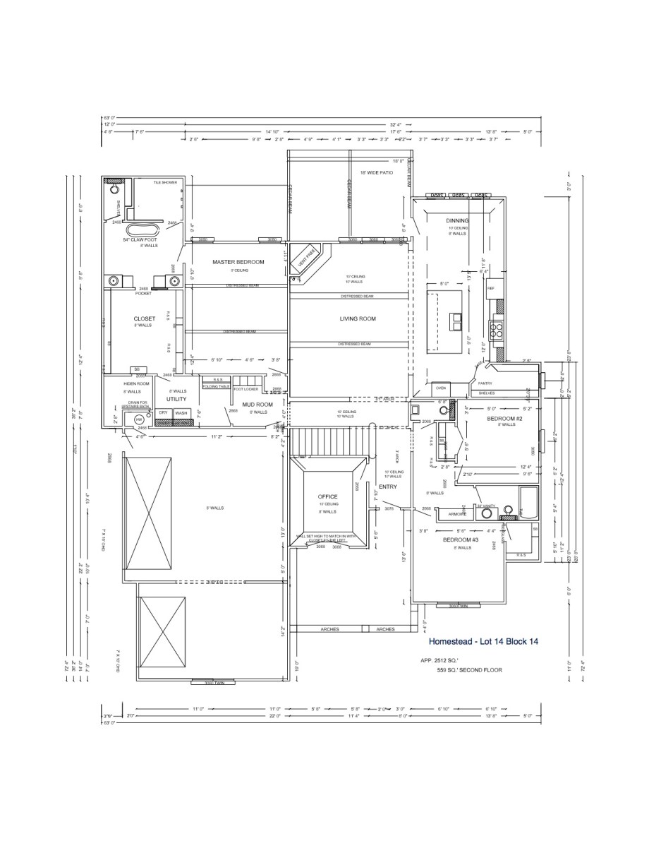 Homestead - Lot 14 Block 14 - First Floor Plan